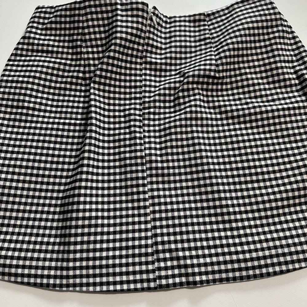 Urban Outfitters Black and White Gingham Mini Skirt
